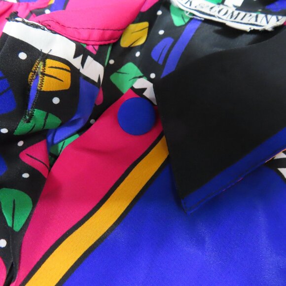 Vintage SK & Company Muti-colored Button Down Dress Shirt Sz. 10 - Picture 10 of 10